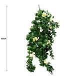 Hanging White Rose Stem UV Resistant 85cm V637-DP1005888