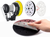 5 Pack Interface Pads, 6 Inch 25 Holes Hook and Loop Soft Density Sponge Cushion Buffer Backing Pad, V1258-DP02-WO-267