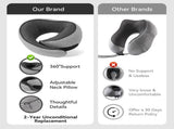 Travel Pillow, 100% Pure Memory Foam Neck Pillow for Airplanes, Comfortable Breathable Cover, Travel V1258-DP02-WO-1102