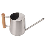 Watering Can 900ml Stainless Steel Long Spout Wooden Handle Elegant Flower Watering Pot for Garden V1294-YM0706-3111230174013