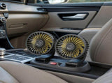12V Dual Head Car Fan, High Wind for Dashboard, 2-Speeds Adjustable with Lighter Plug, Cools Driver V1370-AZ4-22699