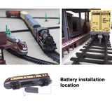 Electric Classic Toy Train Set Vehicle Rail Track Carriages Kids V891-ZY-TRAINTONBC-X1