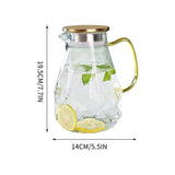 Thickened Diamond Glass Water Bottle, Large-capacity Beverage Pitcher, Crystal-clear Design for Easy V1192-AZ-W-24303