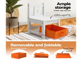 Keezi 3PCS Kids Table and Chairs Set Children Furniture Play Toys Storage Box KPF-B-OTTC-CFL
