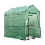 Greenfingers Greenhouse 1.2x1.9x1.9M Walk in Green House Tunnel Plant Garden Shed 4 Shelves GH-WALK-19X12-GR