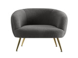 Artiss Armchair Lounge Chair Accent Chairs Arm Armchairs Sherpa Boucle Charcoal UPHO-C-ARM-6020-CH