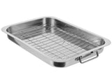 Deep Roaster Pan Tray Baking Sheet and Rack Set Nonstick Steel Roaster Lasagna Pan Baking Tray with V1192-AZ-W-17053