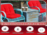 4 Pcs Outdoor Chair Cushions 18.9 x 18.9 Inch Waterproof Sun Protection Patio Furniture Overstuffed V1258-DP02-C-2265