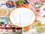 360x Premium Plastic Square Dessert Cups BPA Free Extra Strong Bulk - Clear V563-HP0608-10