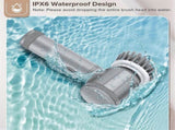 Electric Cleaning Brush with 6 Attachments, Rechargeable Scrubber V1263-JX-5308