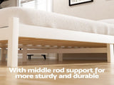 Artiss Bed Frame Queen Size Wooden Platform with 2 Storage Drawers White WBED-G-001Q-WH-DRAW