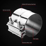 4.0 inch Lap Joint Clamp 304 Stainless Steel Material For Pipes, Muffler Ends and V1259-DP01-A-3849