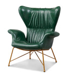 Vintage Butterfly Armchair with Gold Steel Legs Green V541-LKS-GREENPU