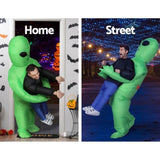 Inflatable Green Alien Costume Adult Suit Blow Up Party Fancy Dress Halloween Cosplay HALO-INF-SCA-8FT