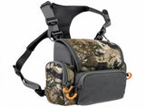Unisex Camo Binocular Harness Pouch Zippered Hunting Chest Bag Water-Resistant Nylon 22x21x12cm V1221-XM-LB8741-GM288
