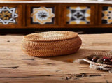 Tea Box Rattan Storage Box Hand-woven Storage Box with Lid Multifunctional Desk Storage Basket V1189-HB003ZSST00005