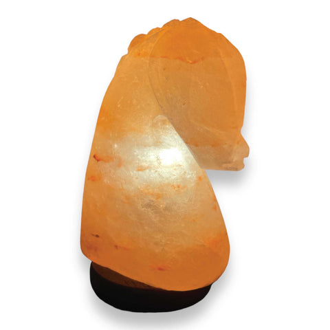 12V 12W Horse Himalayan Pink Salt Lamp Carved Knight Rock Crystal Light Bulb On/Off V238-SUPDZ-32752461250640