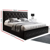 Artiss Bed Frame King Size Gas Lift Black TIYO BFRAME-F-TIYO-K-BK-ABC
