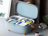 Plastic Medicine Storage Box Oval Double Layers Multi Grid Large Capacity Medical Box Organizer for V1294-YM0717-3117220203012