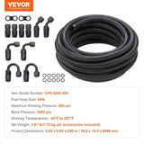8AN Fuel Line Kit, 6.1 m Fuel Hose Kit, 1.0 cm Nylon Stainless Steel Braided Fuel Line V952-QCYYRYRG12G2QDX9GV0