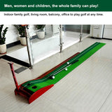 3M Golf Solid Wood Putter Trainer Practice Set Training Mat PRL-95135741YZ