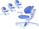 Ergonomic Children Kids Study Chair Set of 4 Height Adjustable - Blue V563-68303_4X