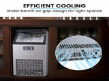 POLYCOOL Commercial Ice Maker Machine, up to 60kg/24hr, Timer & Self Cleaning Programs V219-FDSICMPY60KA