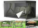 Outdoor swing set, terrace garden hammock, sliding cover, durable Oxford fabric, waterproof and UV V1192-AZ-W-14277