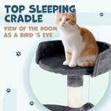 Cat Tower Tree Scratching Post Dark Grey Condo 112cm V178-66918
