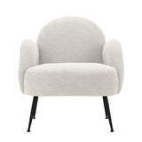 Artiss Armchair Lounge Chair Armchairs Accent Arm Chairs Sherpa Boucle White UPHO-C-ARM-5101-WH