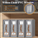 2 Pcs Beige Non-Woven Fabric Storage Box with Lid - Transparent Window, Moisture-Proo V888-ELOSUNG13779