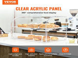 Pastry Display Case, 2-Tier Commercial Countertop Bakery Display Case, Acrylic Display Box with Rear V952-YKLMBZSJYKL2HBKHNV0