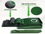 HUAEN Indoor Office Golf Putting Mat, 8-Foot Putting Green, Alignment Guide Included, Lightweight, V1102-HEGRF-001