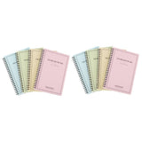 A5 Spiral Notebooks with Minimalist Covers, Practical Notepads for Students, Journals, Diaries, and V1192-AZ-W-27768