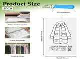 5 Pack Hanging Vacuum Bag with Pump, Hanging Vacuum Seal Bag for Clothing Suit Closet V1366-AZ2-W-15136
