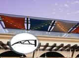 Sturdy Aluminum Awning Bracket in Black for Patio Door Canopy and Window Shade Support V1370-AZ4-14792