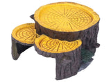 Resin Mini Stump Shape Hiding Hole Wooden Cave Artificial Aquarium Plants Ornaments for Shelter V1294-YM0715-3115210274111