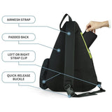 Black Pickleball Bag Backpack - Portable Paddle Bag for Pickleball, Tennis and Outdoor Sports with V888-ELOSUNG57039