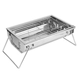 Barbecue Charcoal Grill Stainless Steel Folding Portable BBQ Tool Kits for Outdoor Camping Hiking V1294-YM0901-3111200126811