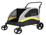 Two Dogs Stroller Divider Pet Travel Stroller Carrier One-key Folding Outdoor V767-P-XL121-D