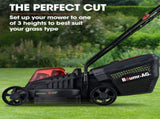 BAUMR-AG 450CX 40V SYNC Cordless Lawn Mower Kit, Fast Charger, 2 x 4Ah Battery, 320mm Grass Cutting V219-MOWCLSBM45CA