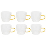 6Pcs Heat Resistant Glass Cup Tea Cup with Handle Tea Set Accessories for Home Tea House V1294-YM0721-3118210049411