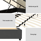 Artiss Bed Frame Double Size Velvet Grey FION BFRAME-H-FION-D-GY-ABC