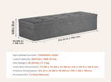 Foldable Storage Ottoman Bench, End of Bed Bench with Side Bags, Folding Upholstered Storage Chest V952-BYWSZYKZDK40FW7EP001V0