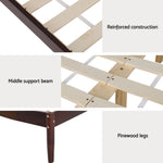 Artiss Bed Frame King Size Wooden Base Mattress Platform Timber Walnut VISE WBED-VISE-K-WAL-AB