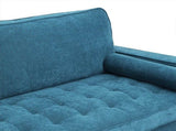 Levede Fabric Sofa Armchair 3 Seater Couch Blue 191cm Wide SF1007-GN