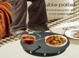 Premium Reusable Appetizer Wine Holder Plate for parties Catering and Home Use-Cocktail Buffet V1192-AZ-W-12083