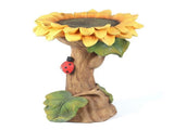 Bird Baths for Outdoors, Brown Pedestal Handmade, Antique Outdoor Garden Bird Bath Resin Birdbath V1366-AZ2-W-04526
