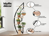 Artiss Plant Stand 6 Tier Ladder Corner Shelf MET-PS-CUR-6T-NT