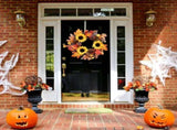 Fall Wreath 20' Autumn Front Door Wreath Harvest Wreath with Small Pumpkin Berry Round Leaves Fall V1366-AZ2-W-20036